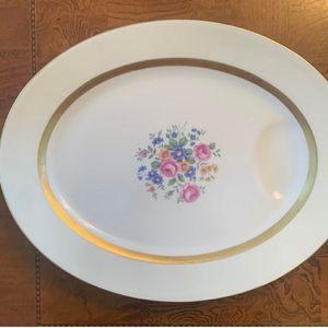 Small Haviland China Platter Vintage Floral with Gold Rim - 3 Available!